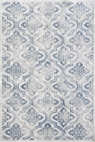 Dynamic Rugs MOSAIC 1672-115 Cream and Grey and Blue